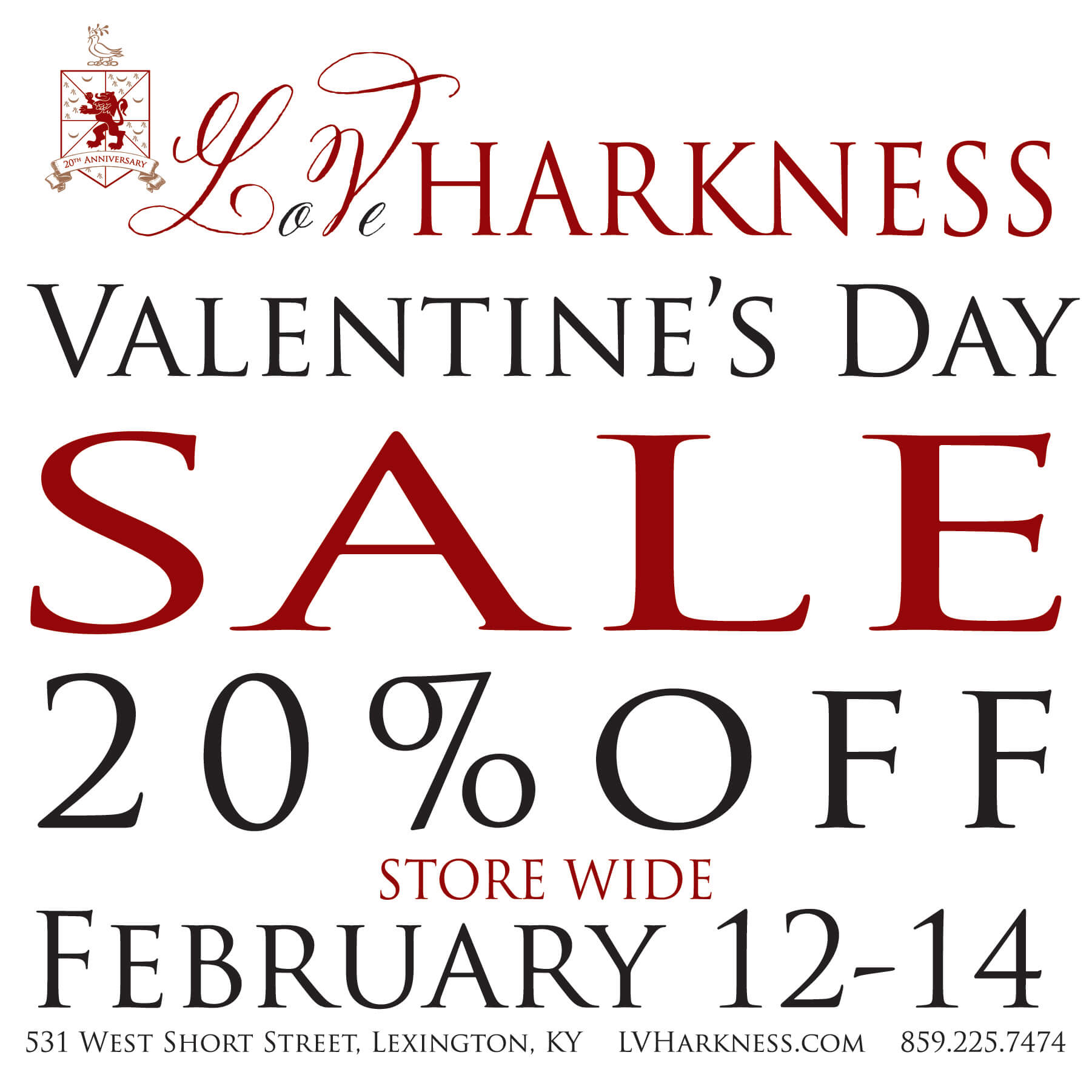 L.V. Harkness Valentine's Day Sale